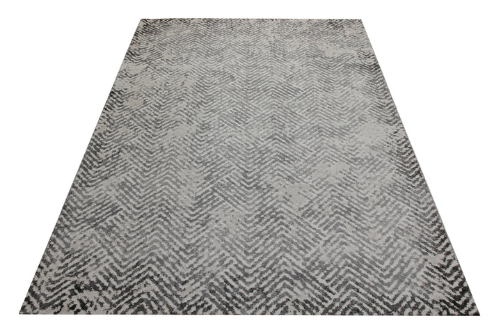 Teppich 160x230 Wohnzimmer Grau Fischgräte