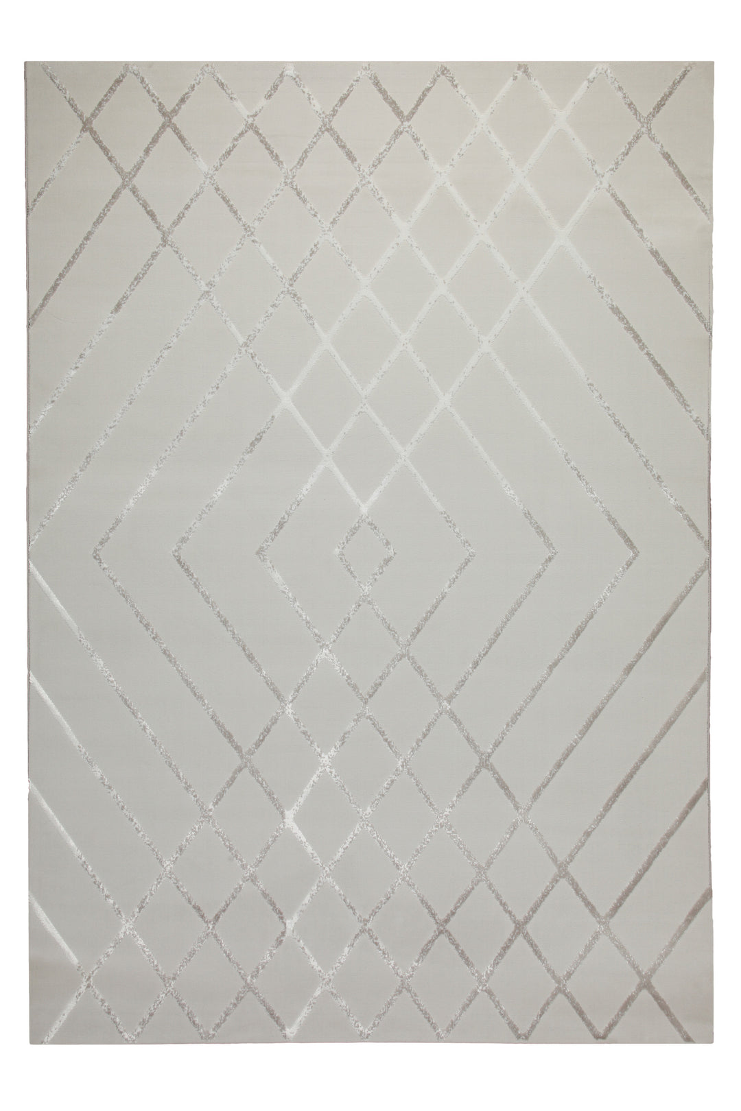 160x230 Teppich Wohnzimmer Creme Silber