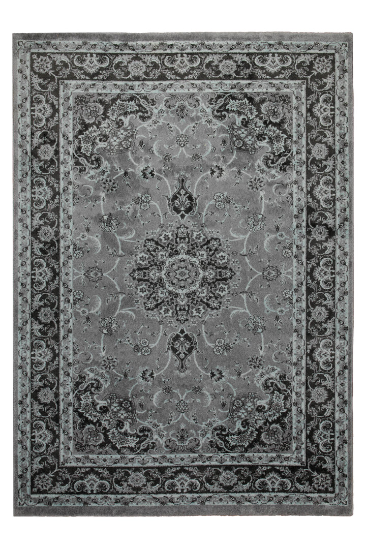 Teppich 160x230 Wohnzimmer Grau Schwarz