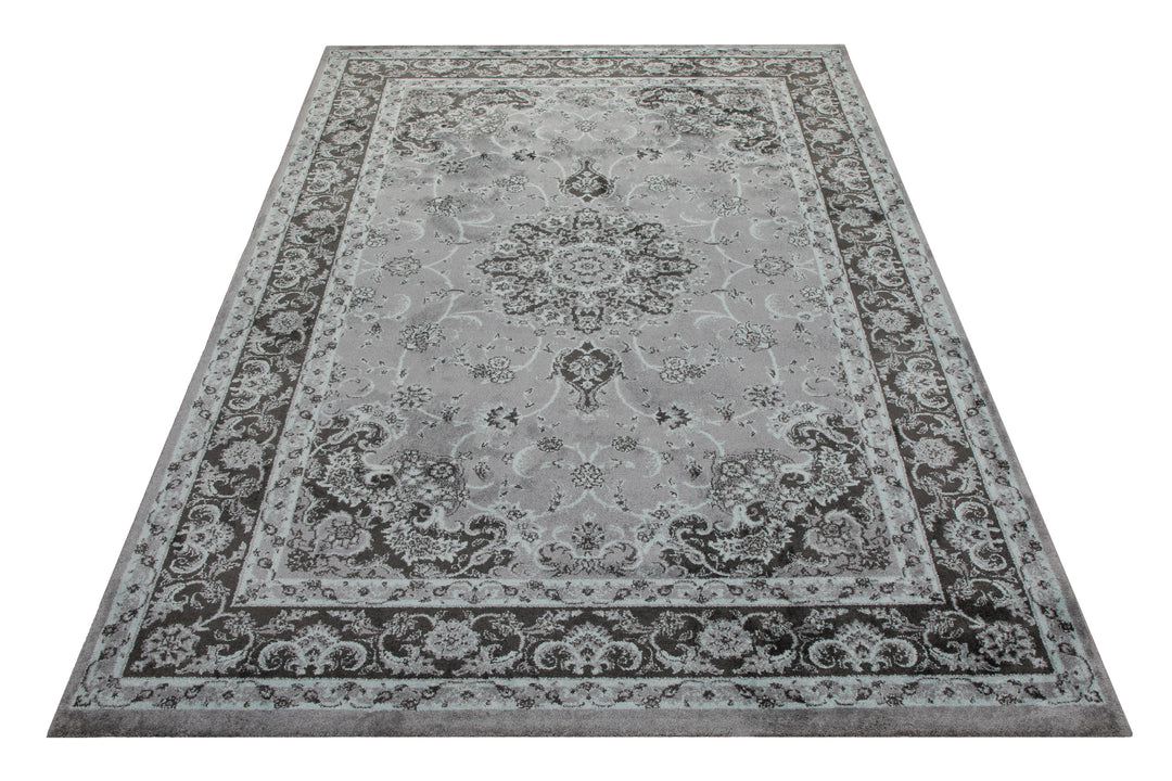 Teppich 160x230 Wohnzimmer Grau Schwarz jetzt kaufen