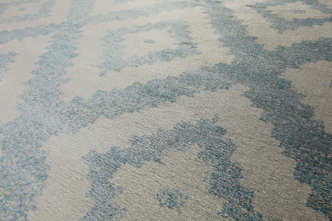 Teppich 160x230 Wohnzimmer Grau Blau Muster