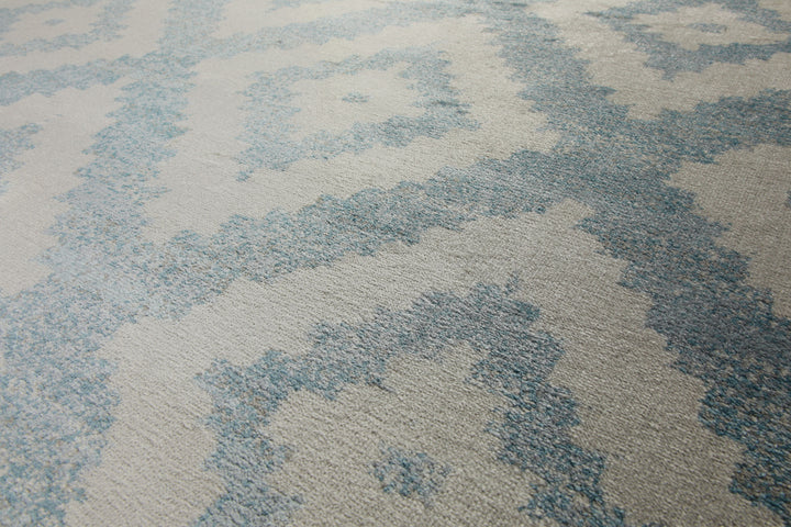 Teppich 160x230 Wohnzimmer Grau Blau Muster