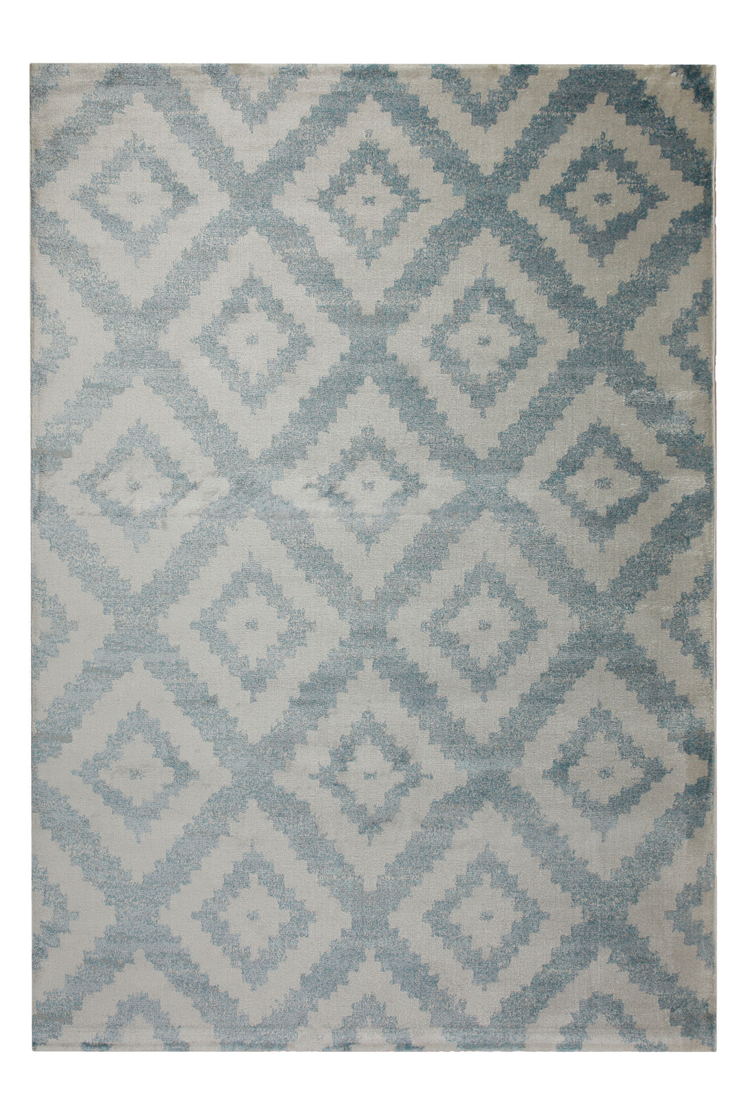 Teppich 160x230 Wohnzimmer Grau Blau Muster