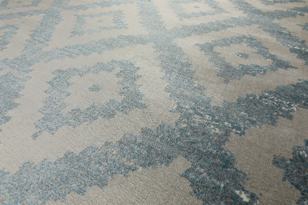 Teppich 160x230 Wohnzimmer Grau Blau