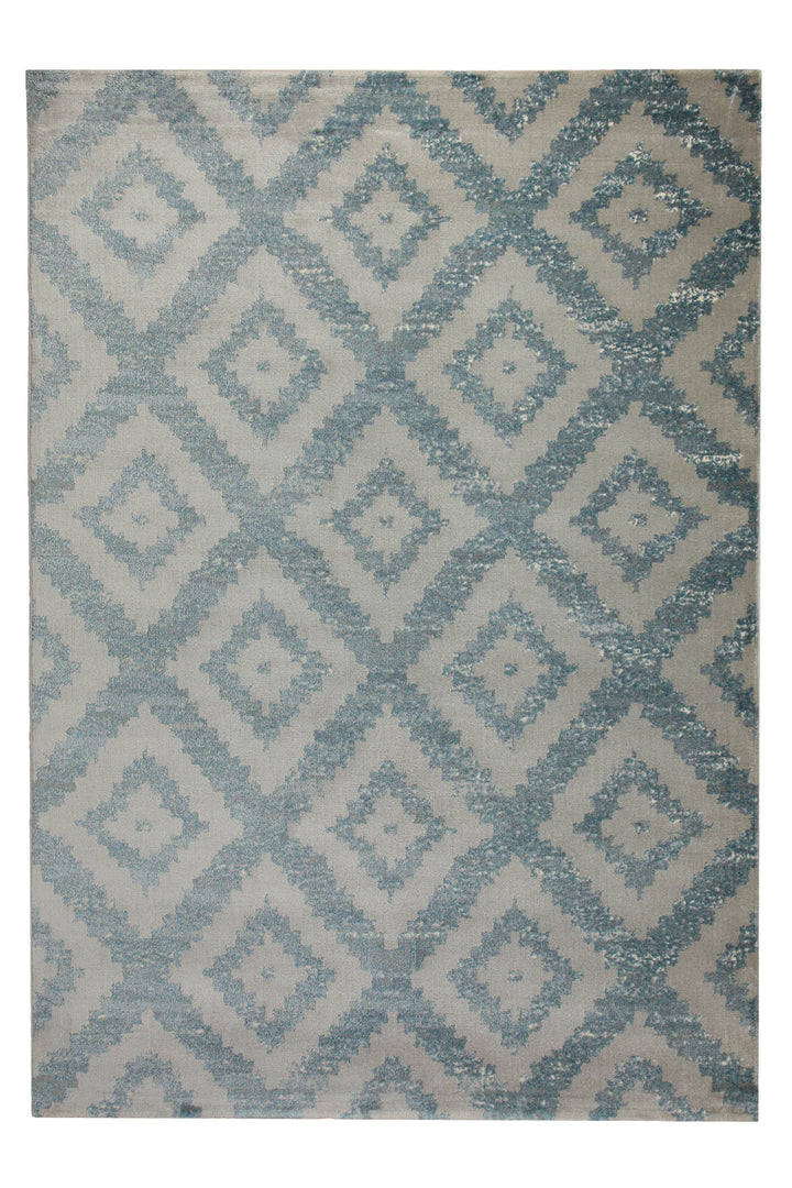 Teppich 160x230 Wohnzimmer Grau Blau
