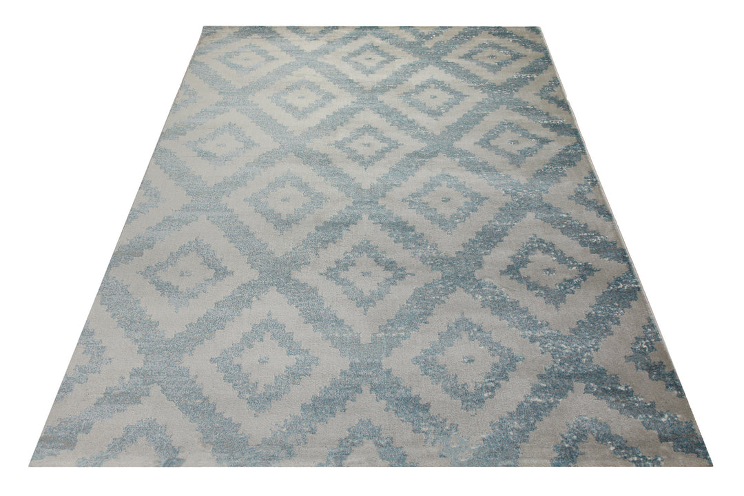 Teppich 160x230 Wohnzimmer Grau Blau bestellen