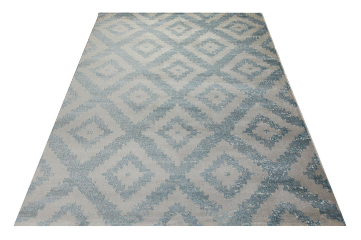 Teppich 160x230 Wohnzimmer Grau Blau