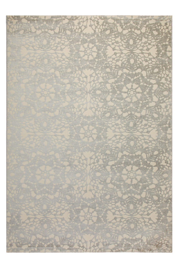Teppich 160x230 Wohnzimmer Beige Blumenmuster