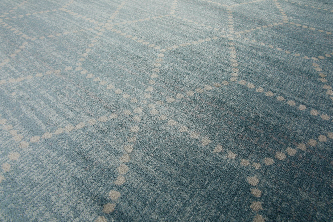 Teppich 160x230 Wohnzimmer Blau Muster