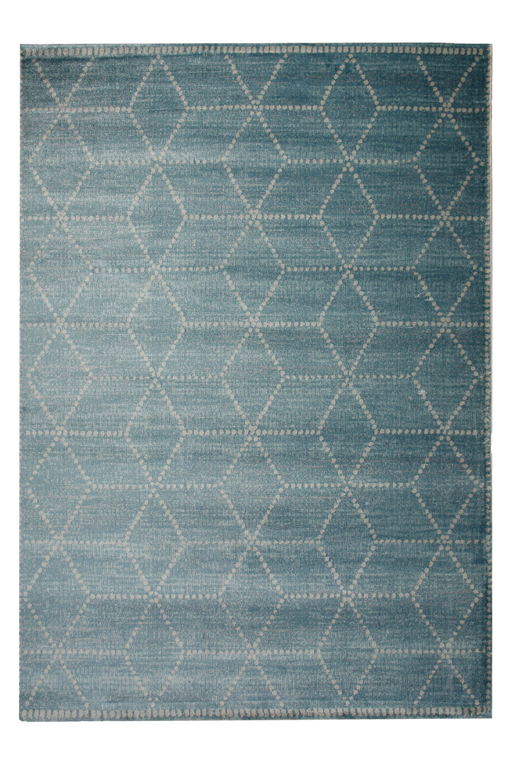 Teppich 160x230 Wohnzimmer Blau Muster