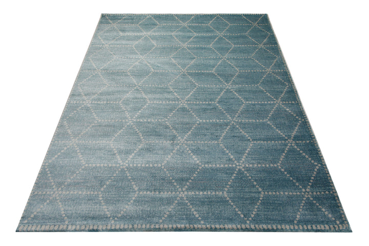 Teppich 160x230 Wohnzimmer Blau Muster