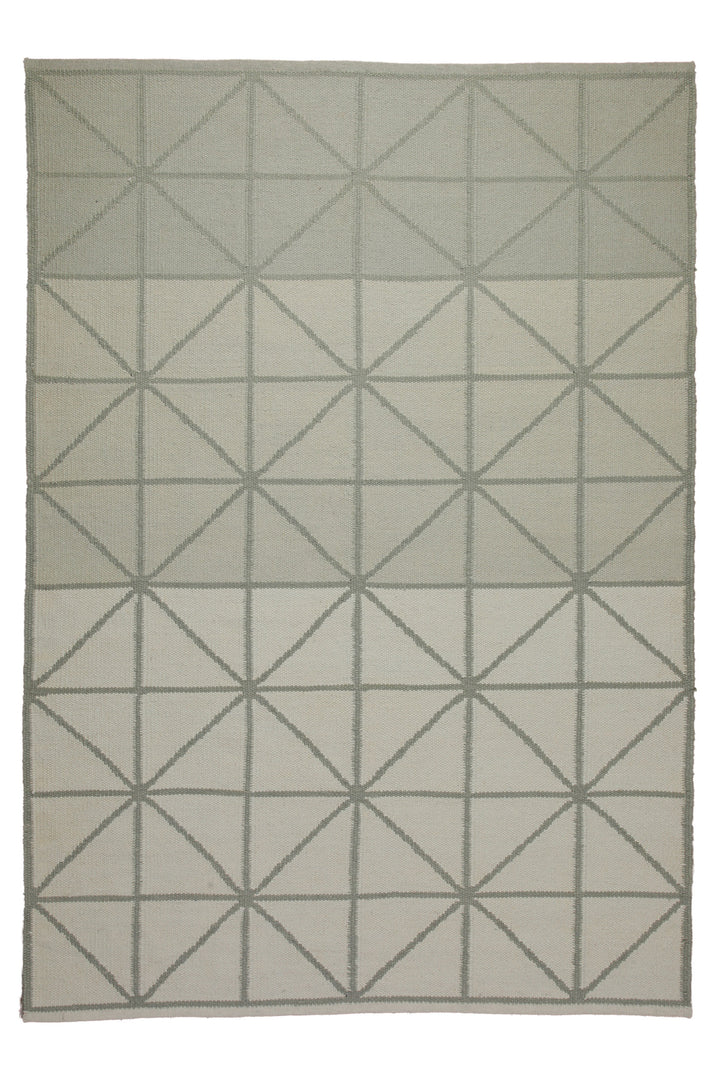 160x230 Teppich Wohnzimmer Grafische Ruhe – Skandi-Flachgewebe mit Diamantraster