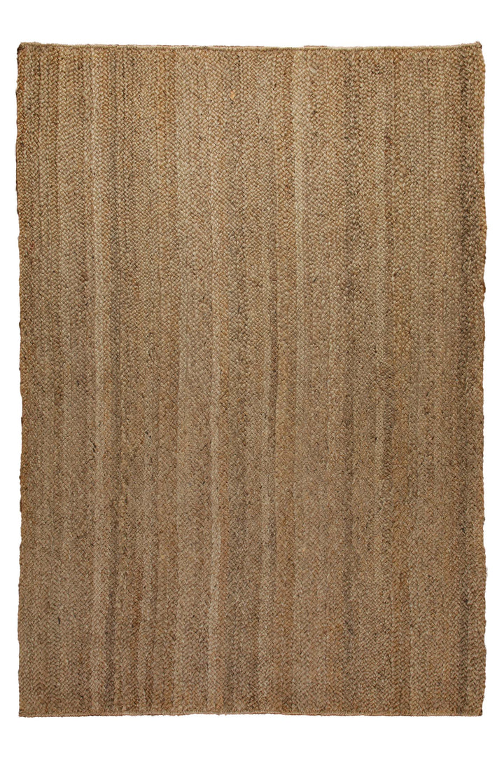 160x230 Teppich Wohnzimmer Pure Natur – Handgewebter Juteteppich in geflochtener Optik