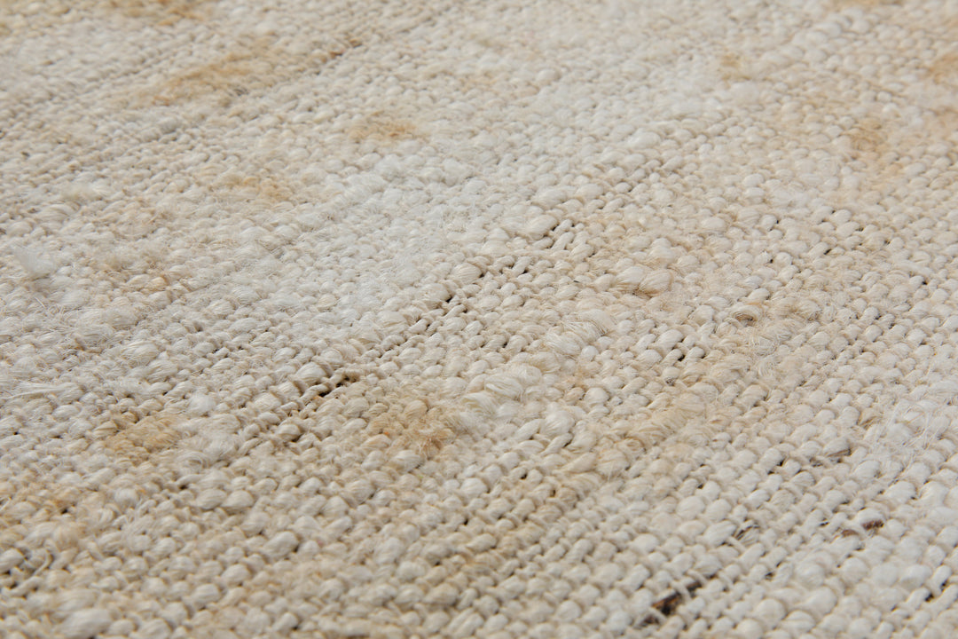 160x230 Teppich Wohnzimmer Helles Naturweiß – Sanft melierter Naturfaserteppich