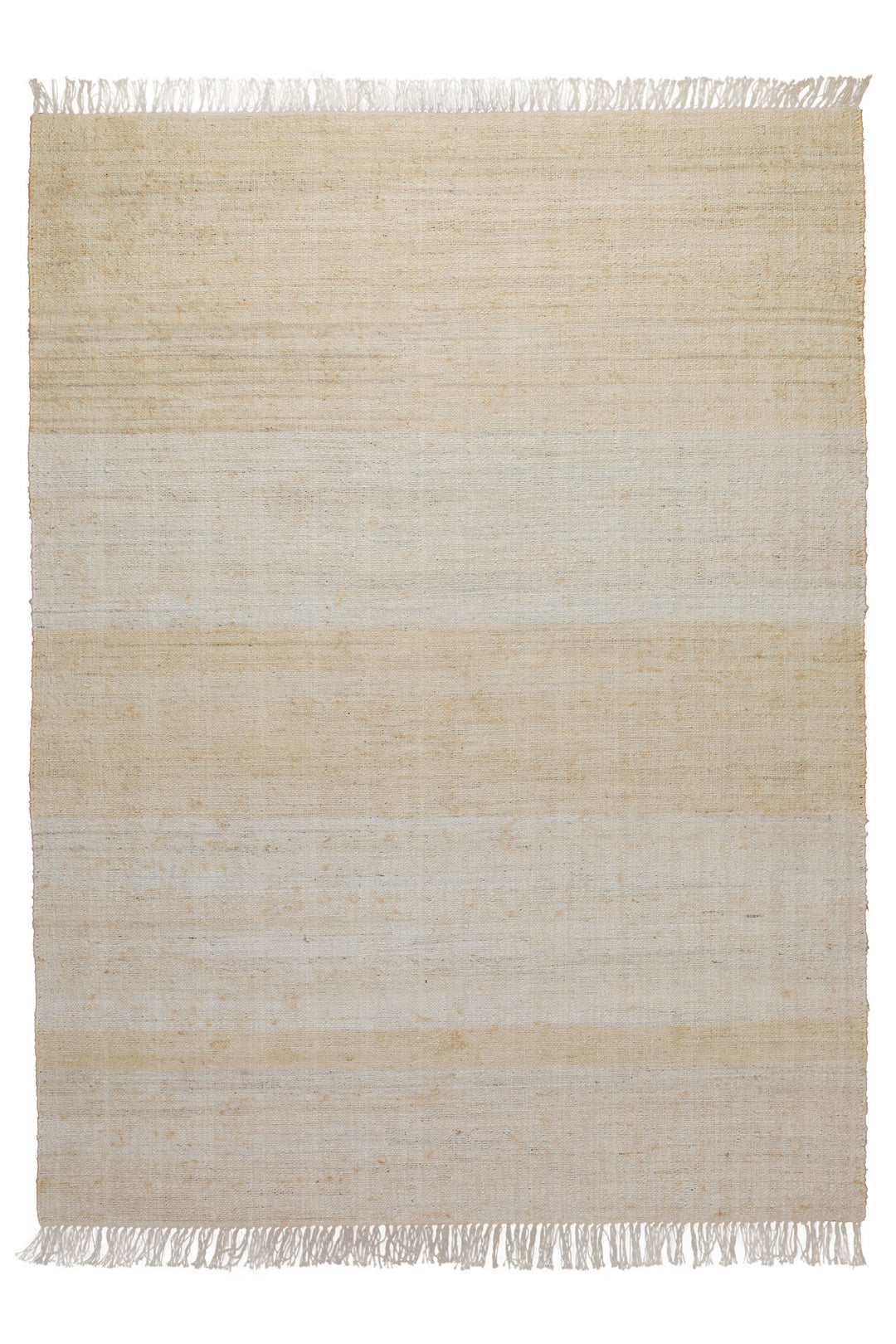 160x230 Teppich Wohnzimmer Helles Naturweiß – Sanft melierter Naturfaserteppich