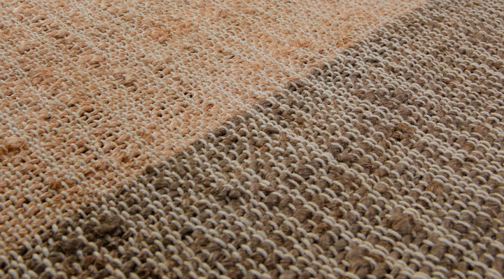 160x230 Teppich Wohnzimmer Sandfeld mit Akzentkanten – Ruhiger Naturteppich mit Charakter