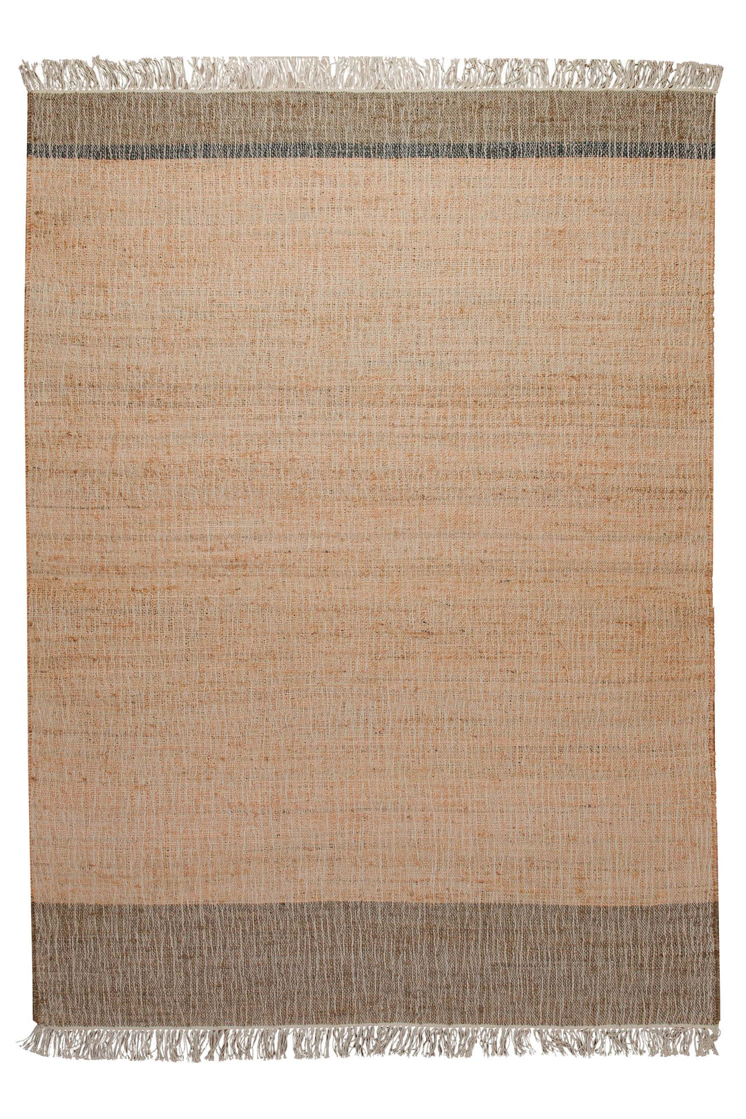 160x230 Teppich Wohnzimmer Sandfeld mit Akzentkanten – Ruhiger Naturteppich mit Charakter