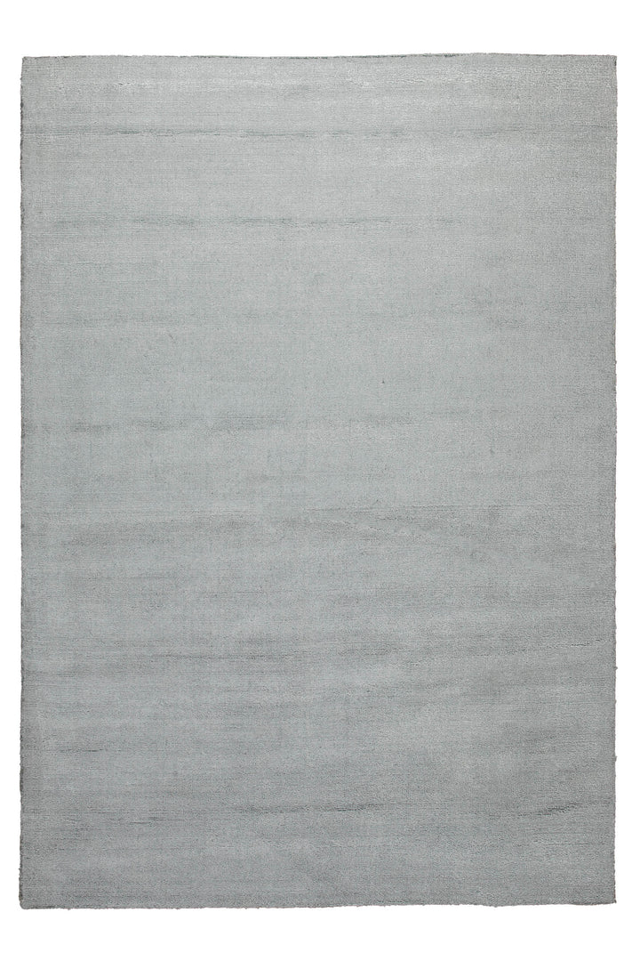 160x230 Teppich Wohnzimmer Sanftes Lichtgrau – Handloom-Wollteppich mit feinem Schimmer