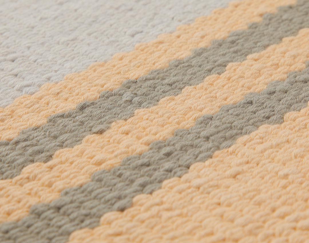 160x230 Teppich Wohnzimmer Sand, Apricot und Schiefer – Cotton-Color-Block in moderner Architektur
