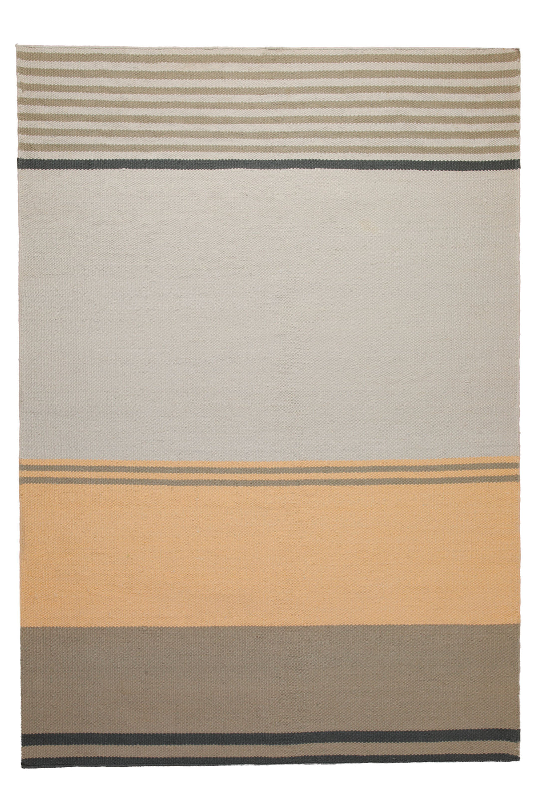 160x230 Teppich Wohnzimmer Sand, Apricot und Schiefer – Cotton-Color-Block in moderner Architektur