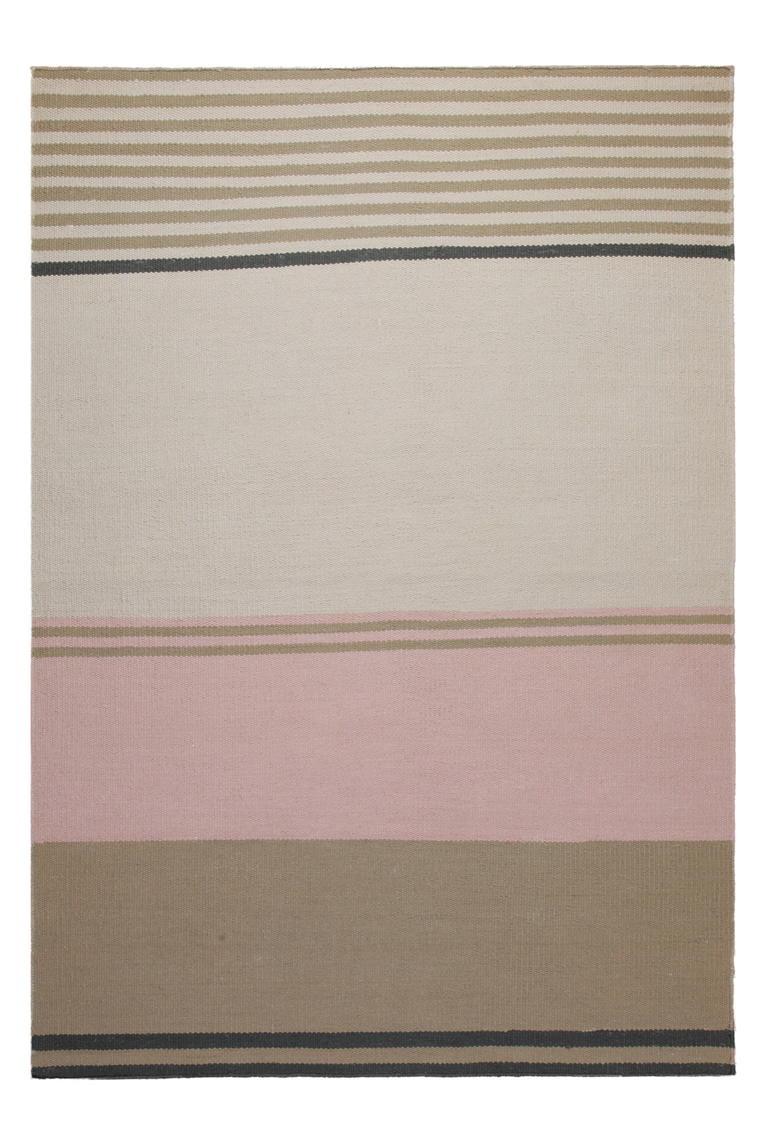 160x230 Teppich Wohnzimmer Sand, Rosé und Mocca – Cotton-Color-Block in zarter Pastellarchitektur