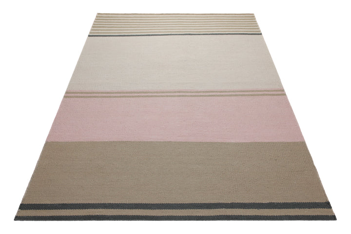 160x230 Teppich Wohnzimmer Sand, Rosé und Mocca – Cotton-Color-Block in zarter Pastellarchitektur