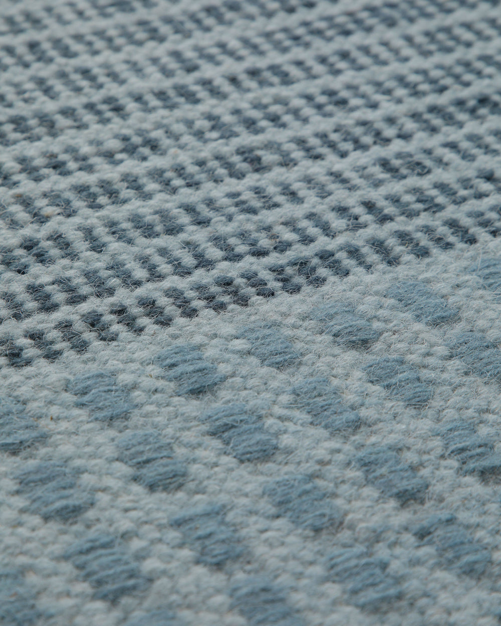Handwebteppich Wolle Struktur graublau 160x230 cm – Detailansicht des Flors