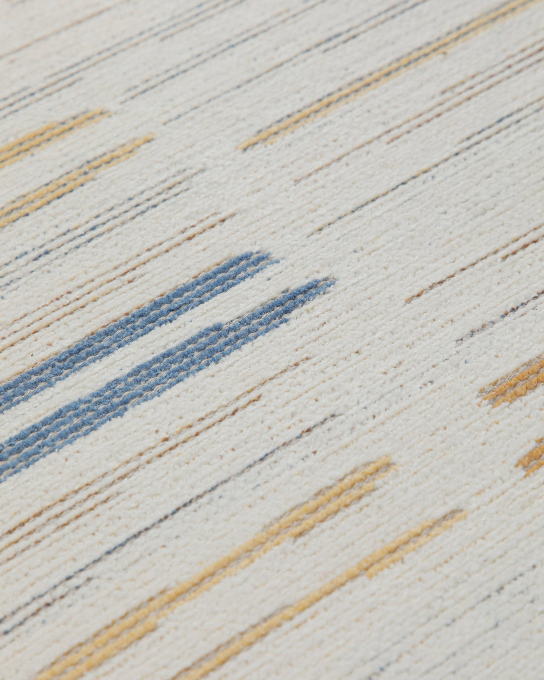 Baumwollteppich Estland beidseitig Farblinien creme 160x230 cm – Close-up der Webart
