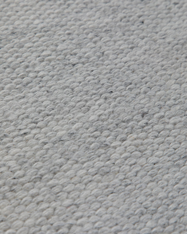 Handwebteppich Wolle Struktur hellgrau 160x230 cm – Detailansicht des Flors
