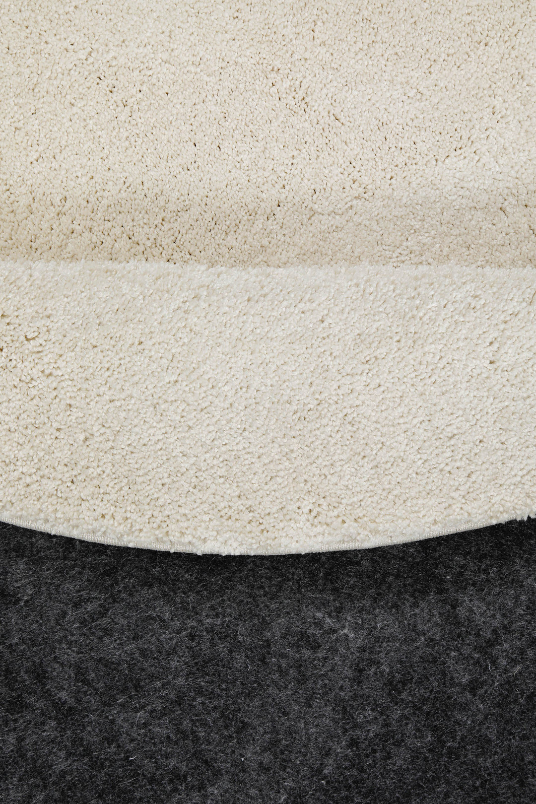 Wogh Teppich creme beige Hochflor rund