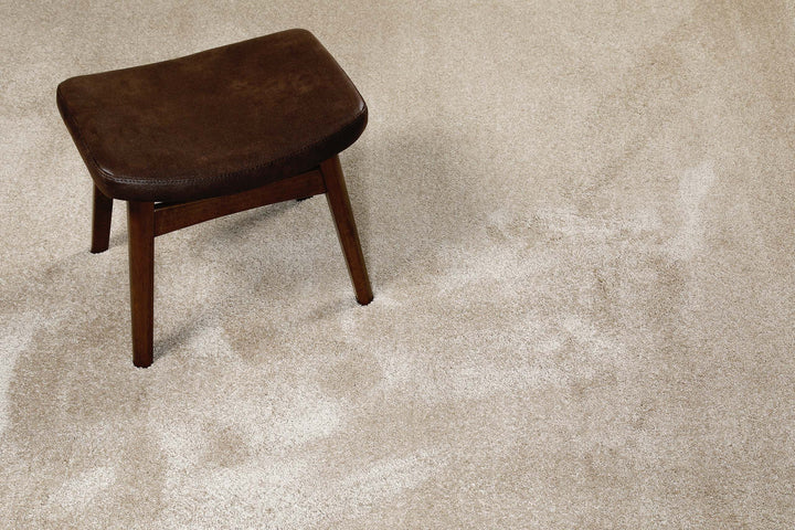 Wogh Teppich sand beige Hochflor rund