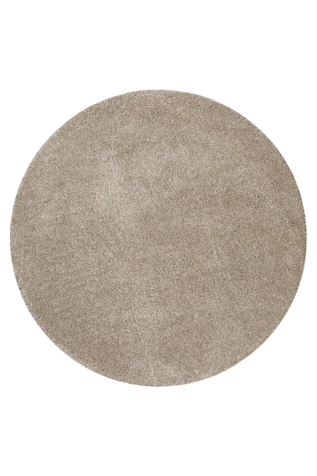 Wogh Teppich sand beige Hochflor rund