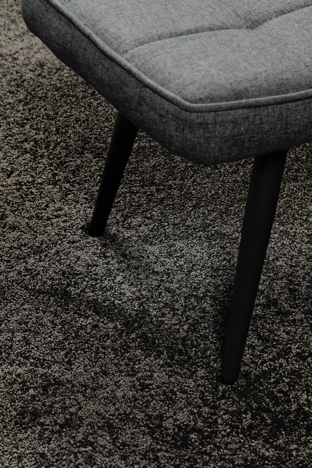 Wogh Teppich anthrazit Hochflor rund