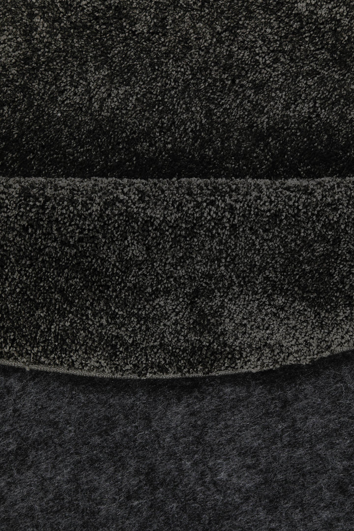 Wogh Teppich anthrazit Hochflor rund