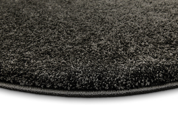 Wogh Teppich anthrazit Hochflor rund