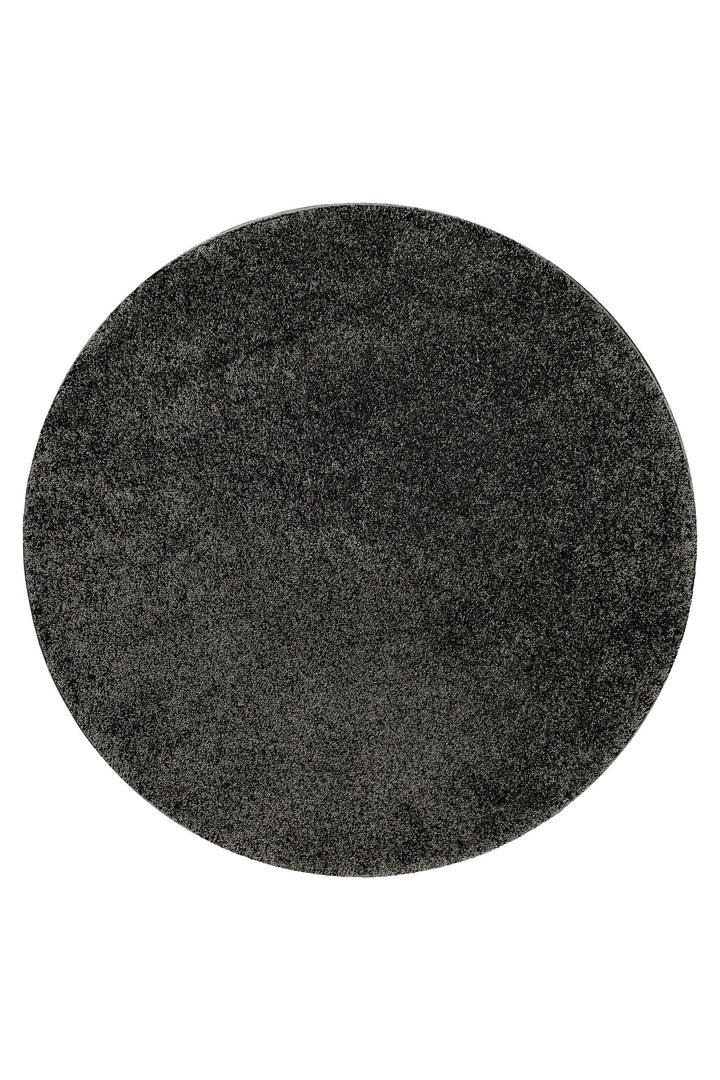 Wogh Teppich anthrazit Hochflor rund