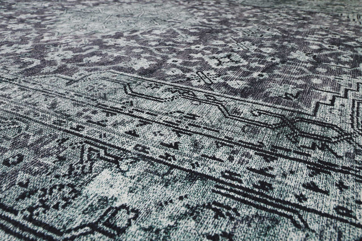 2nd Avenue Teppich dunkelgrau Kurzflor rechteckig