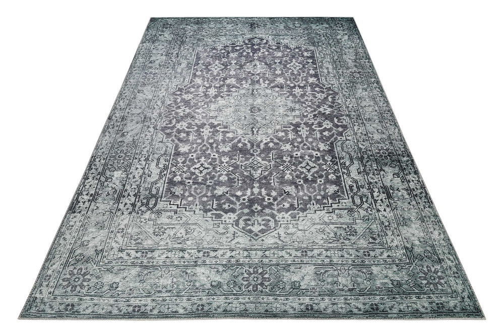 2nd Avenue Teppich dunkelgrau Kurzflor rechteckig