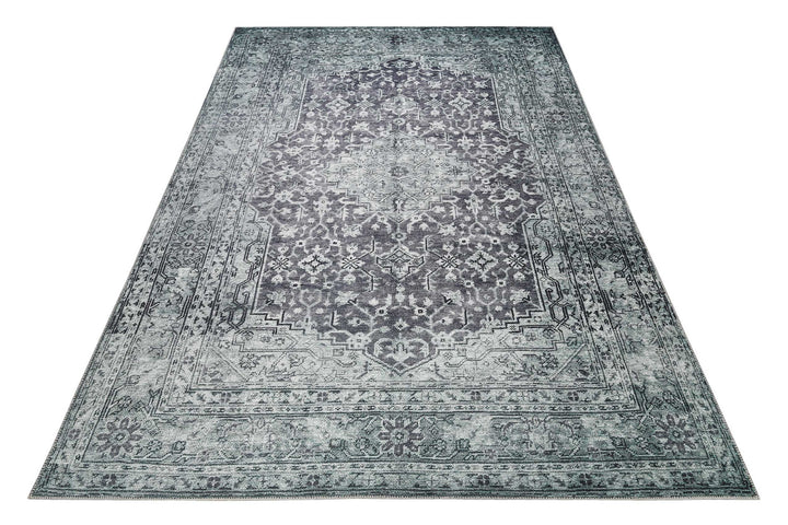 2nd Avenue Teppich dunkelgrau Kurzflor rechteckig