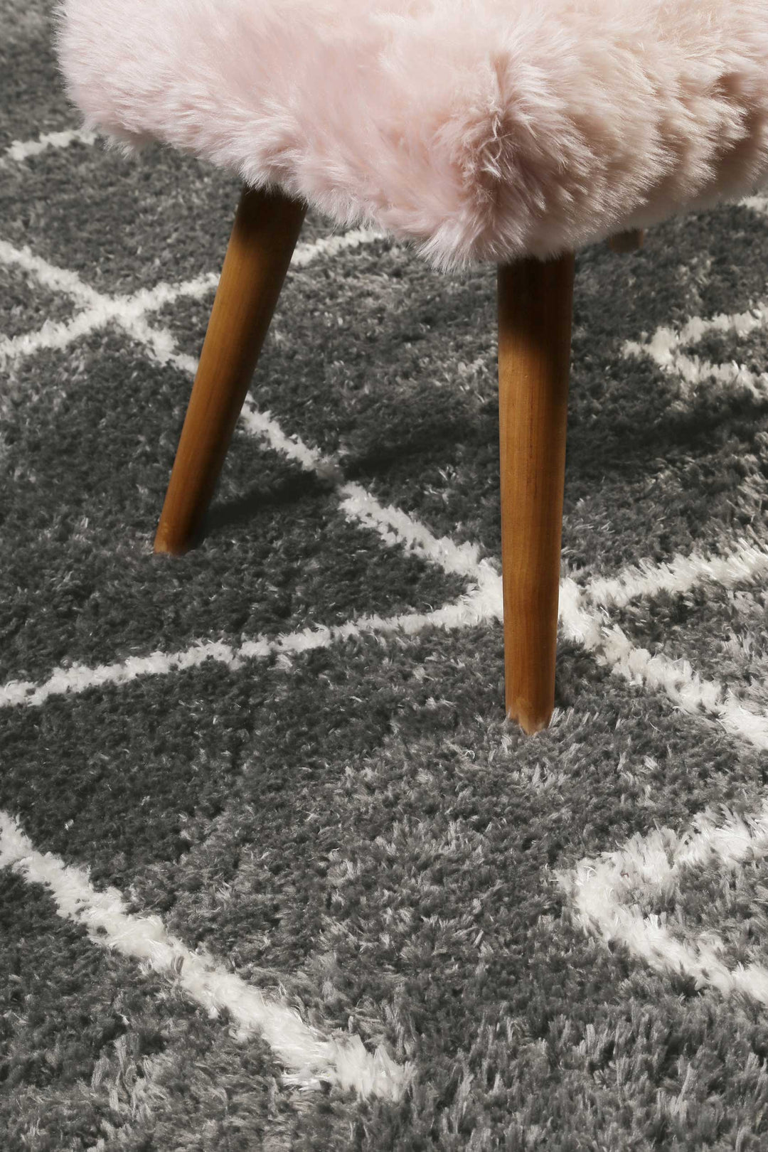 Afella Teppich anthrazit Hochflor rechteckig