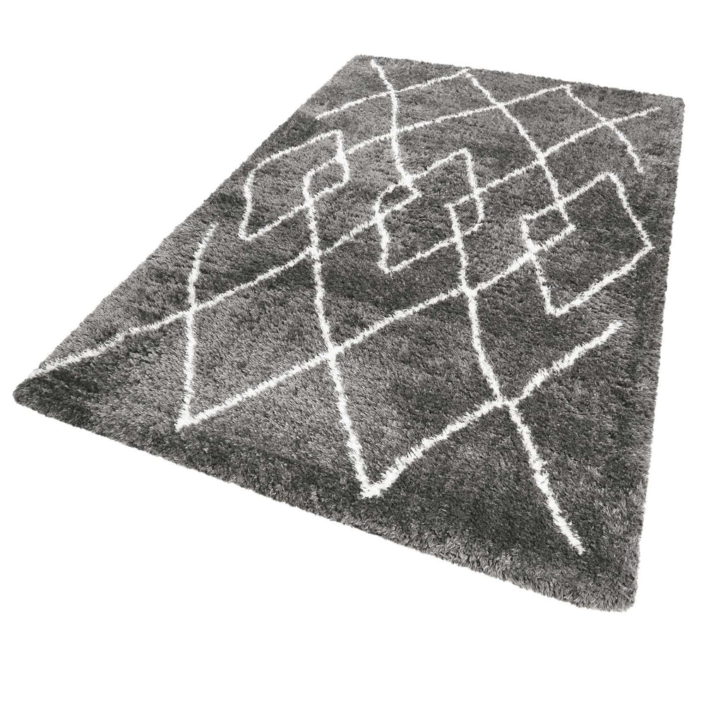 Afella Teppich anthrazit Hochflor rechteckig