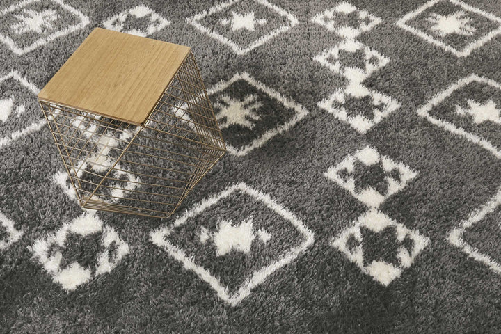 Ayachi Teppich anthrazit Hochflor rechteckig