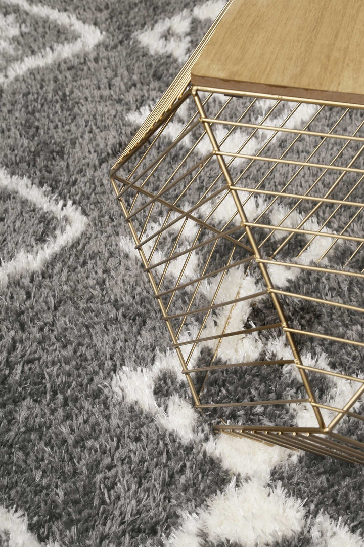 Ayachi Teppich anthrazit Hochflor rechteckig