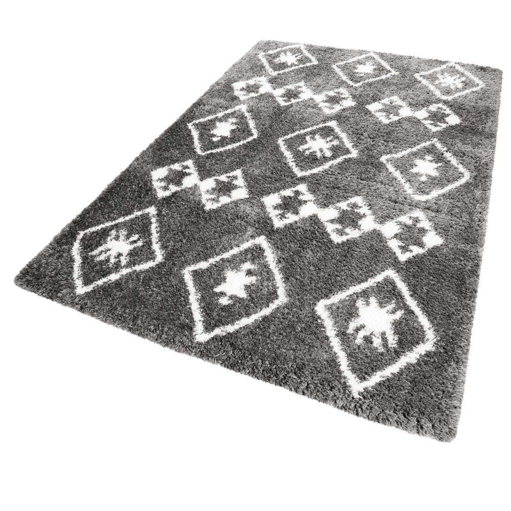 Ayachi Teppich anthrazit Hochflor rechteckig