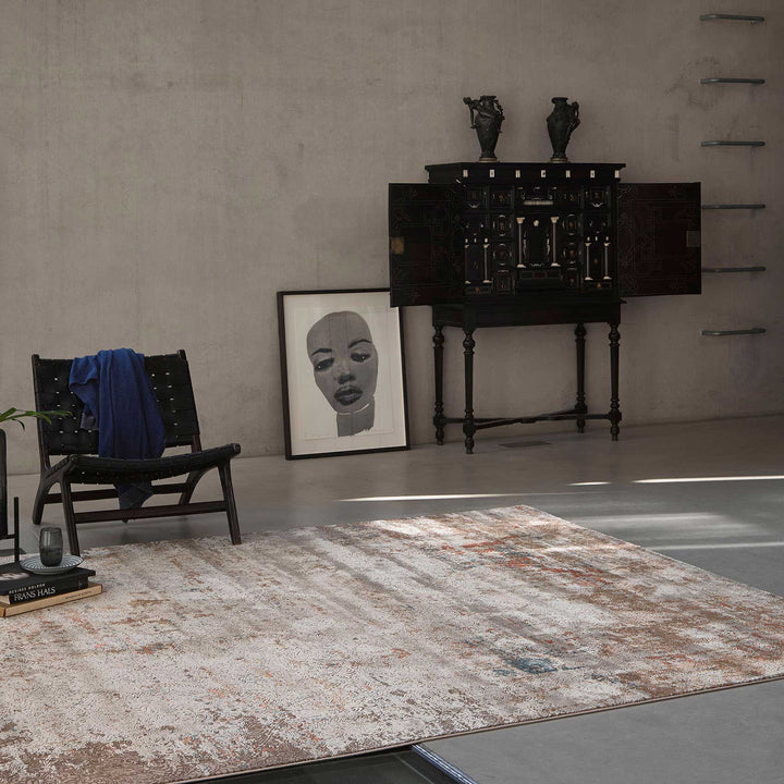 Baroque Vintage Teppich sand Kurzflor rechteckig