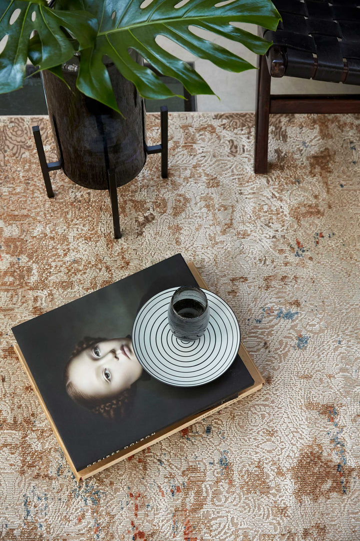 Baroque Vintage Teppich sand Kurzflor rechteckig