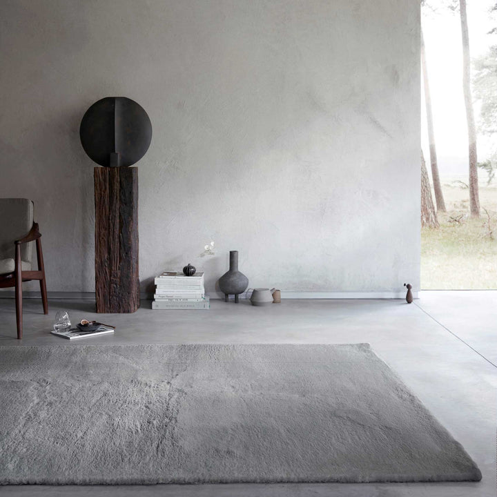 Anna Teppich grau Hochflor rechteckig