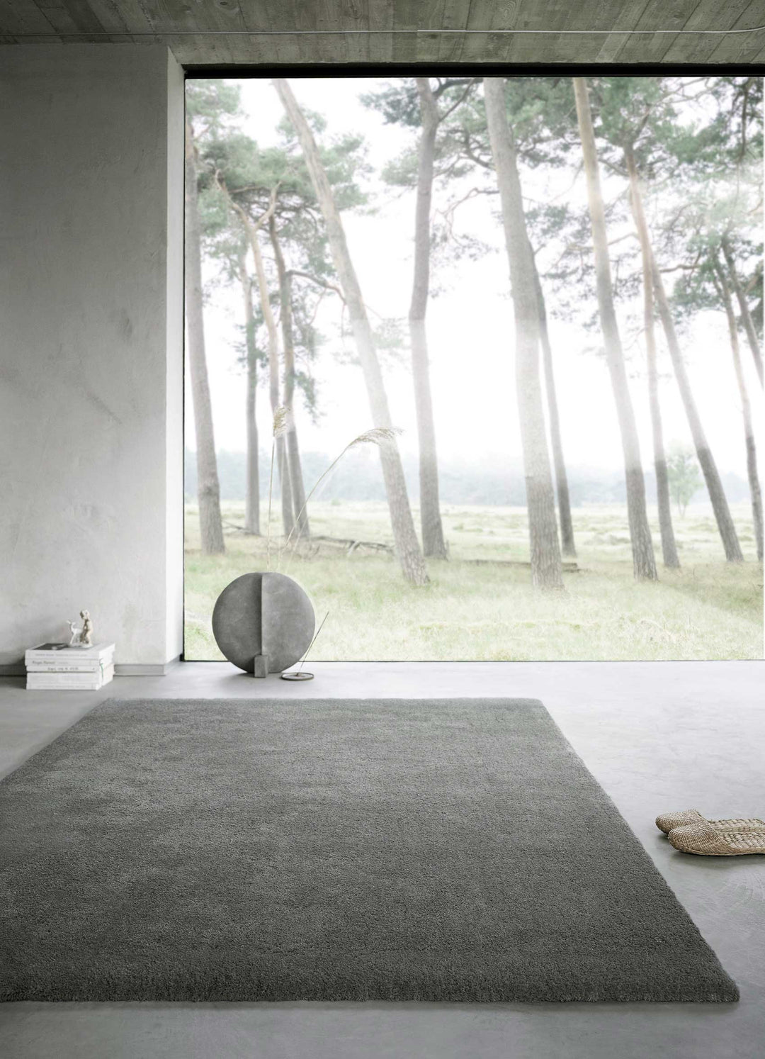 Teppich Grau Hochflor "Emilia" WECONhome Basics