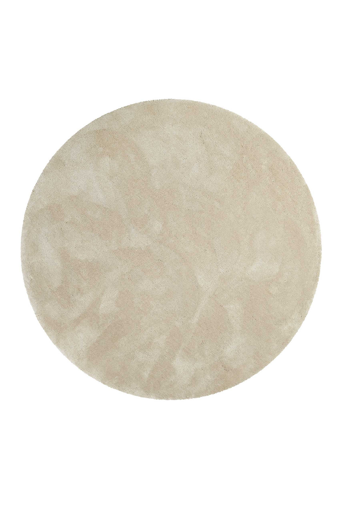 Emilia Teppich beige Hochflor rund