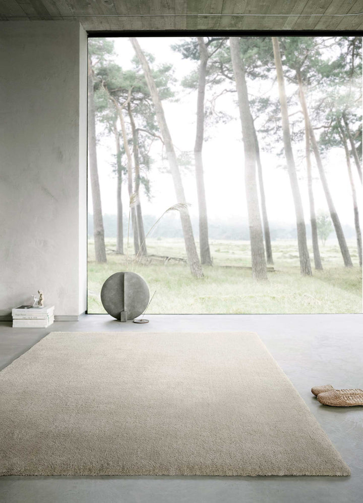 Emilia Teppich creme beige Hochflor rechteckig